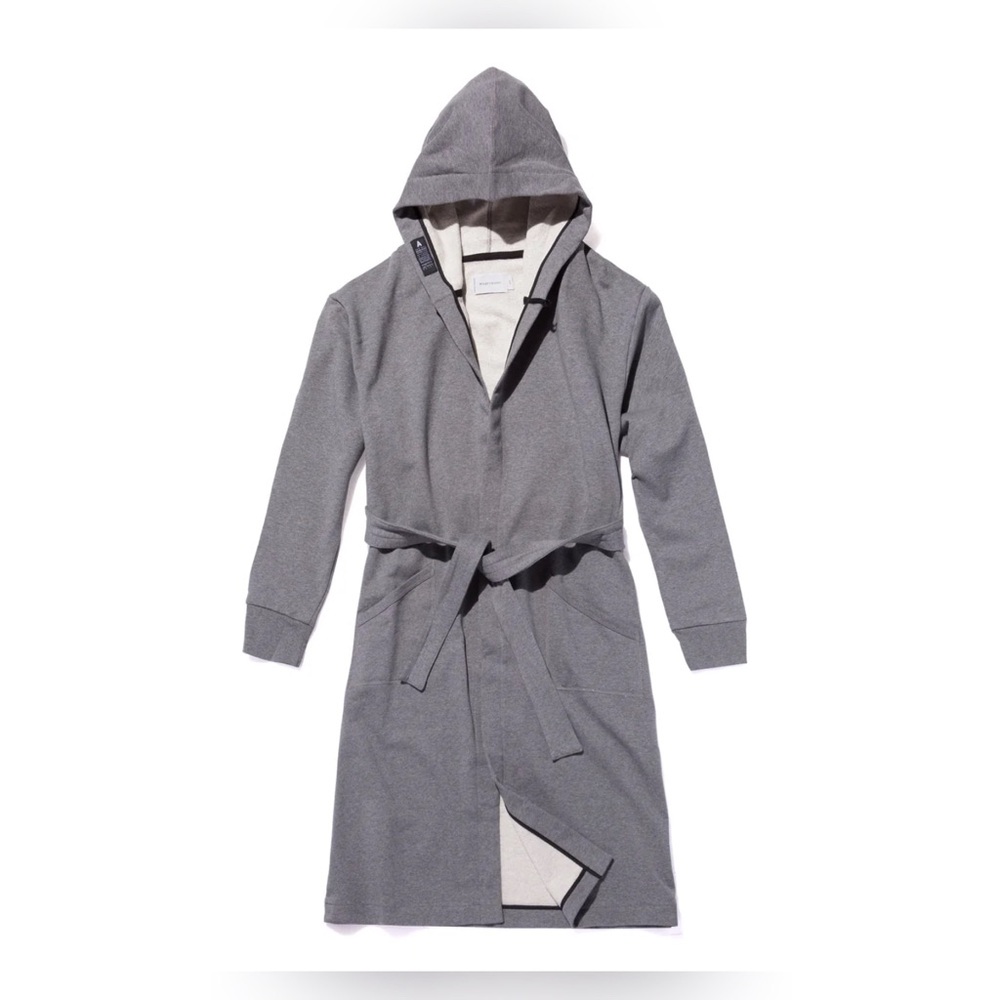 Wings + Horns Grey Hooded Robe Coat